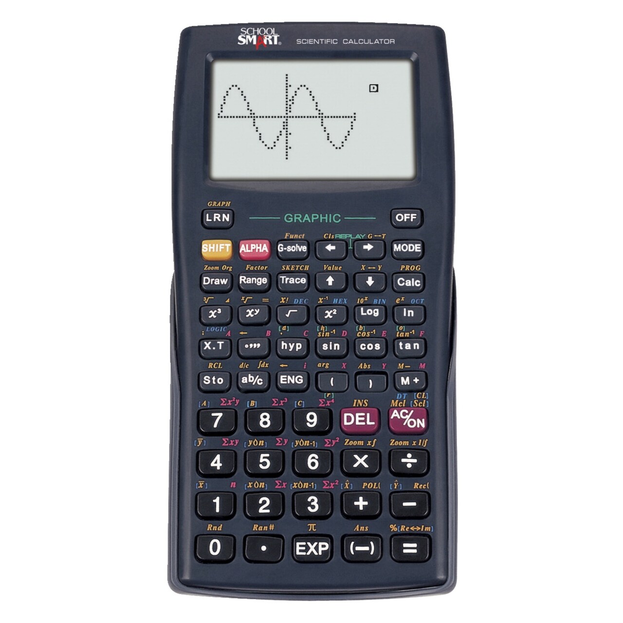 School Smart Graphing Calculator, 5-1/8 x 3 x 1/4 Inches, 10 + 2 Dot Matrix